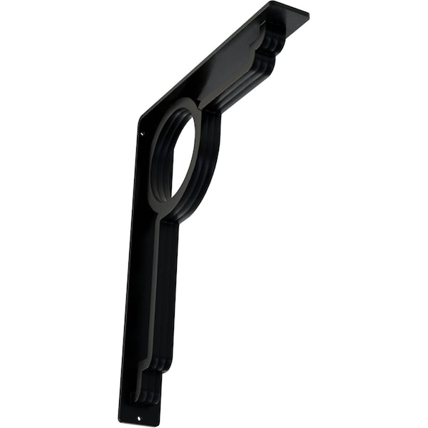 Ekena Millwork Maria Wrought Iron Bracket, (Triple center brace), Powder Coated Black 2"W x 12"D x 15"H BKTM02X12X15TMA - main